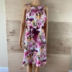 Dressbarn Purple Watercolor Dress